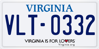 VA license plate VLT0332