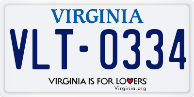 VA license plate VLT0334