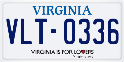 VA license plate VLT0336