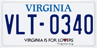 VA license plate VLT0340