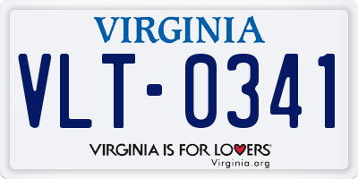 VA license plate VLT0341