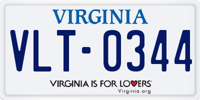 VA license plate VLT0344