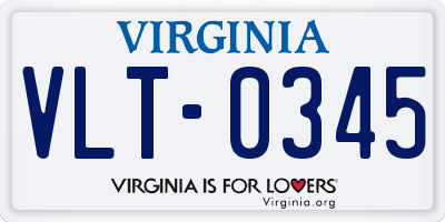 VA license plate VLT0345