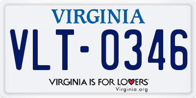 VA license plate VLT0346
