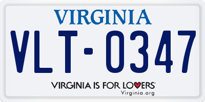 VA license plate VLT0347