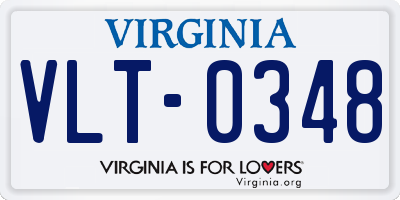 VA license plate VLT0348