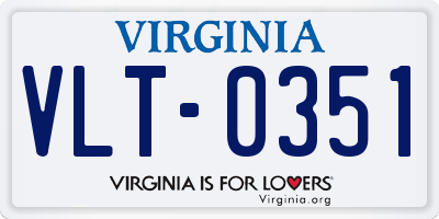 VA license plate VLT0351
