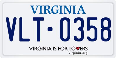 VA license plate VLT0358