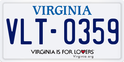 VA license plate VLT0359