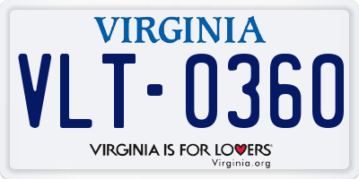 VA license plate VLT0360