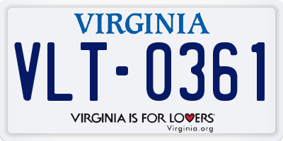 VA license plate VLT0361