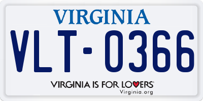 VA license plate VLT0366