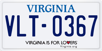 VA license plate VLT0367