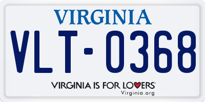 VA license plate VLT0368