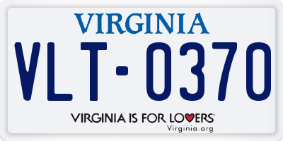VA license plate VLT0370