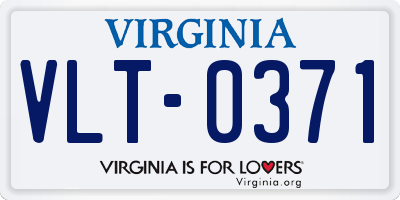 VA license plate VLT0371