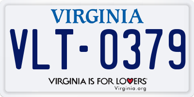 VA license plate VLT0379