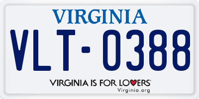 VA license plate VLT0388