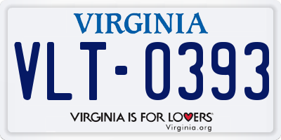 VA license plate VLT0393