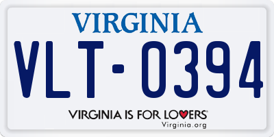 VA license plate VLT0394