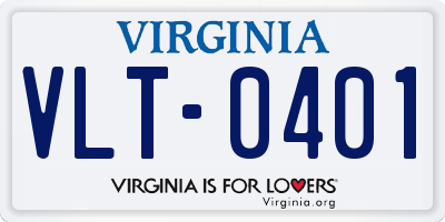 VA license plate VLT0401