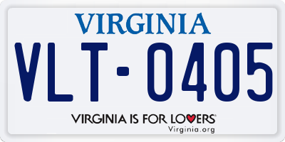 VA license plate VLT0405
