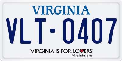 VA license plate VLT0407