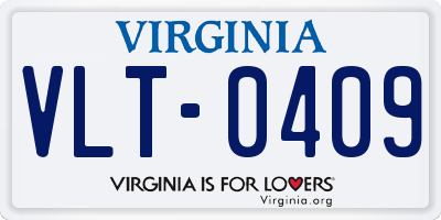 VA license plate VLT0409