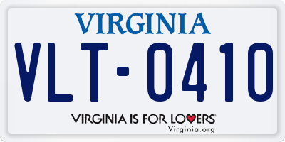 VA license plate VLT0410