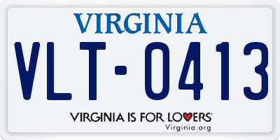 VA license plate VLT0413
