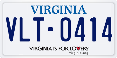 VA license plate VLT0414