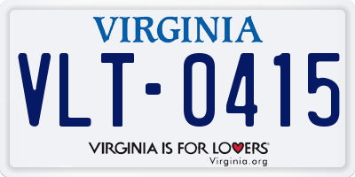 VA license plate VLT0415