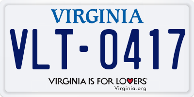 VA license plate VLT0417