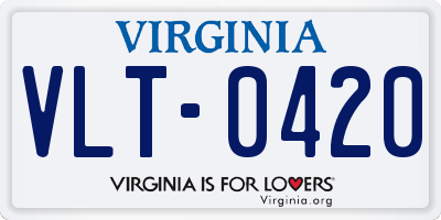 VA license plate VLT0420