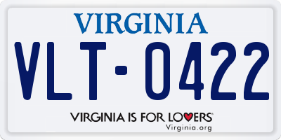 VA license plate VLT0422