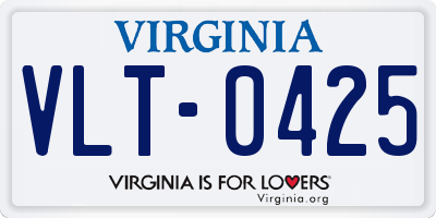 VA license plate VLT0425