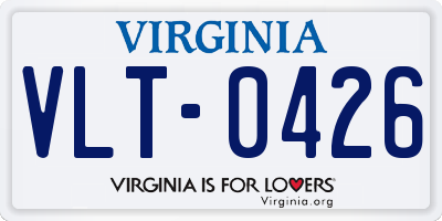 VA license plate VLT0426
