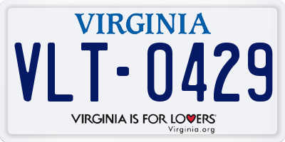 VA license plate VLT0429