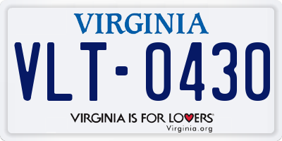 VA license plate VLT0430