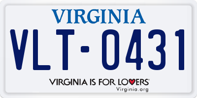 VA license plate VLT0431