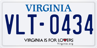 VA license plate VLT0434