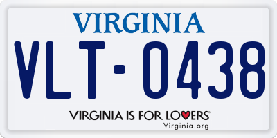 VA license plate VLT0438