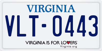 VA license plate VLT0443