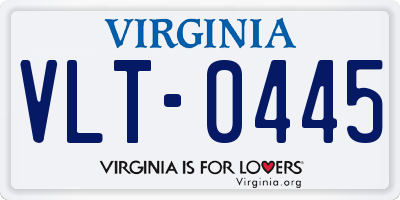 VA license plate VLT0445