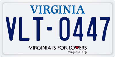 VA license plate VLT0447