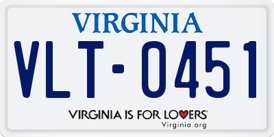 VA license plate VLT0451