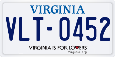 VA license plate VLT0452