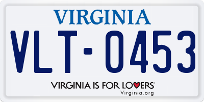 VA license plate VLT0453