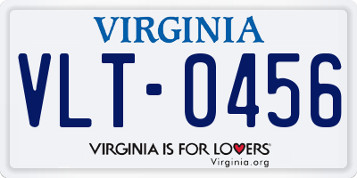VA license plate VLT0456