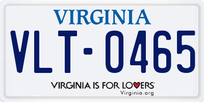 VA license plate VLT0465